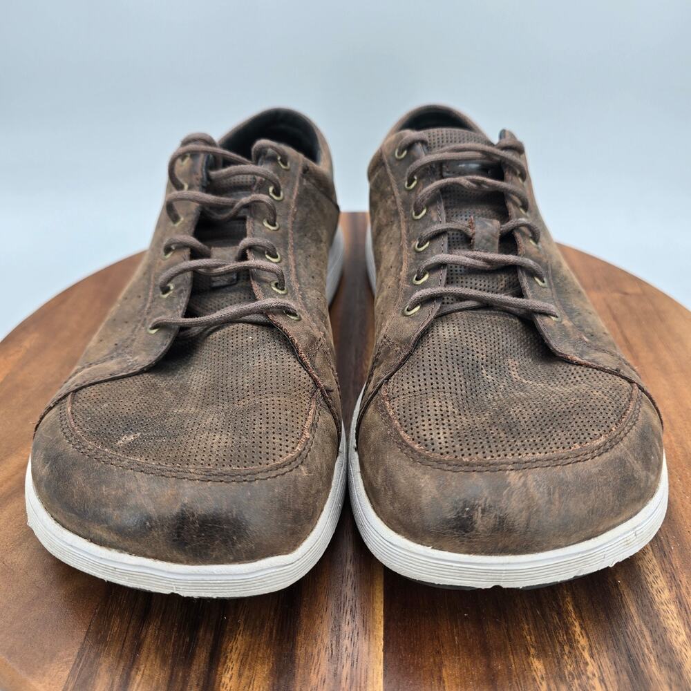 Altra Cayd Shoes Mens 12.5 M Brown Leather Lace Up Low Top Casual Sneakers - Picture 2 of 8